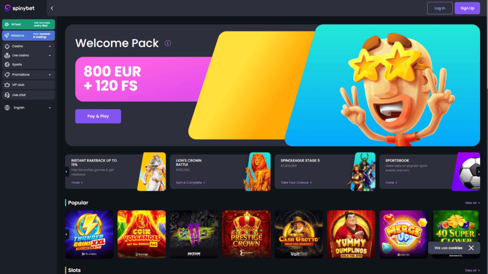 spinybet casino zonder cruks